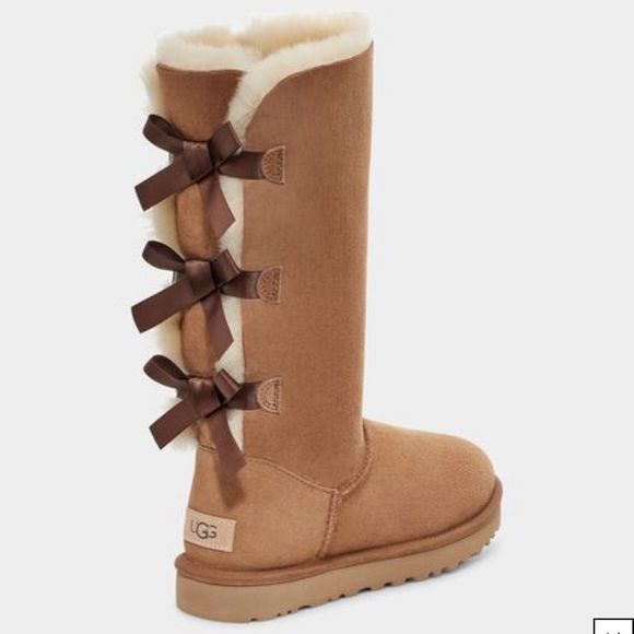 UGG Shoes - UGG Bailey Bow Chestnut Tall Boot Size 8